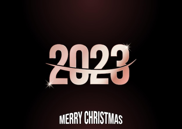 Vector luxury gold gradient 2023 new year text