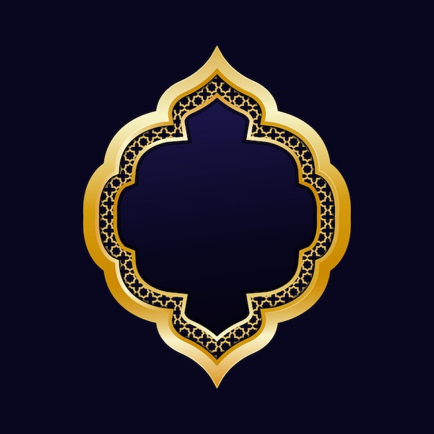 Vector luxury gold islamic border islamic frame islamic banner