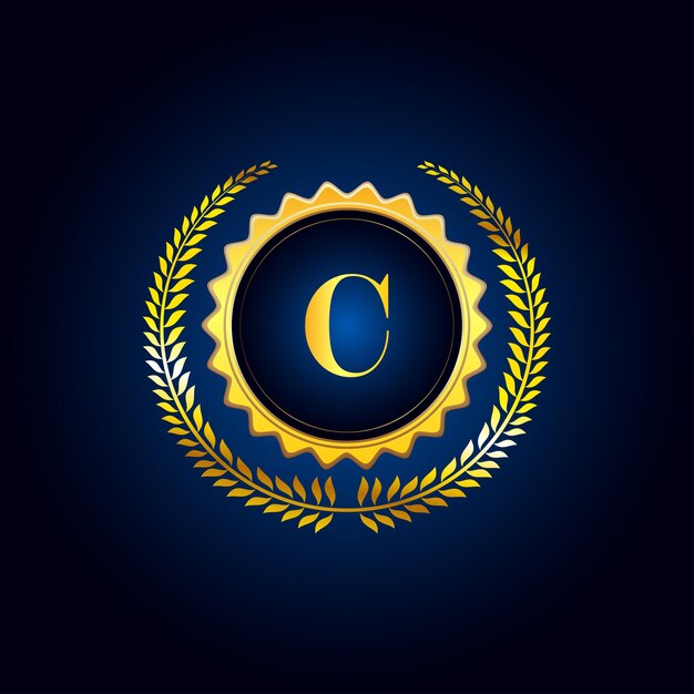 Luxury Gold Letter C