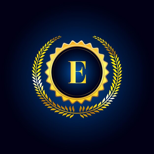 Luxury Gold Letter E