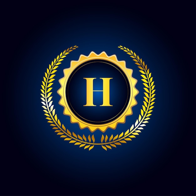 Luxury Gold Letter H
