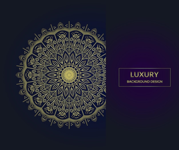 Luxury gold mandala background design for wedding invitation book cover and islamic background