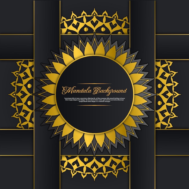 luxury gold mandala background for design