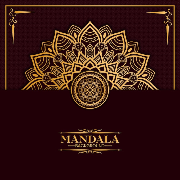 Vector luxury gold mandala background