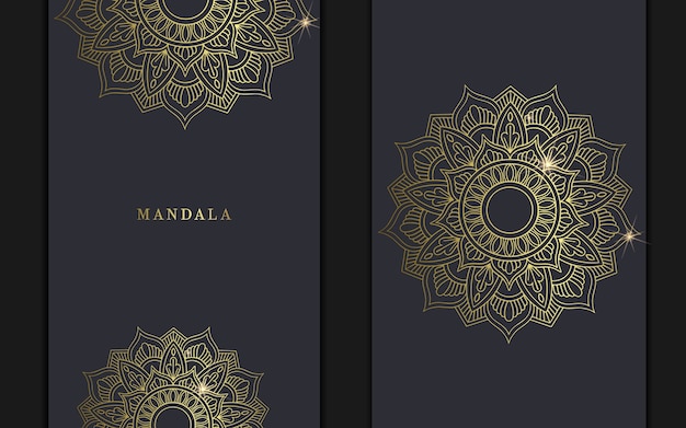 Luxury gold mandala ornate background, cover.