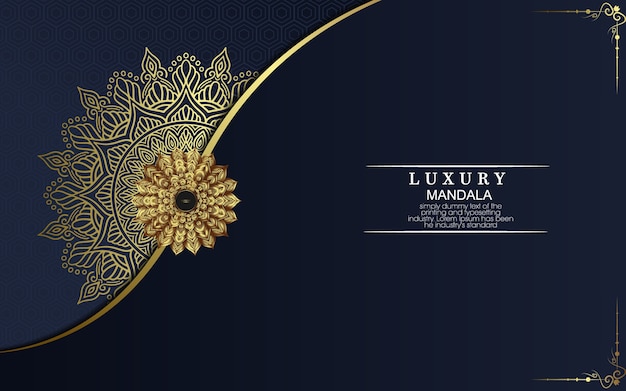 Luxury gold mandala ornate background