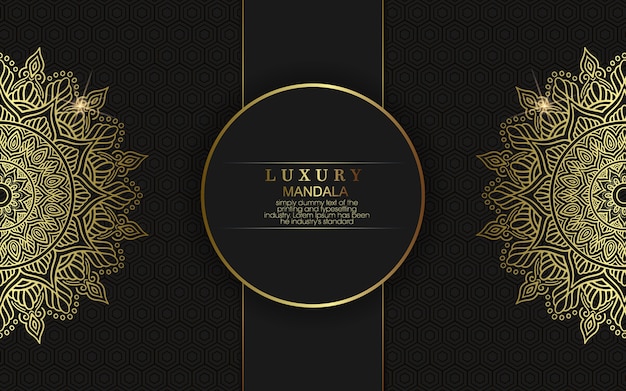 Luxury gold mandala ornate background