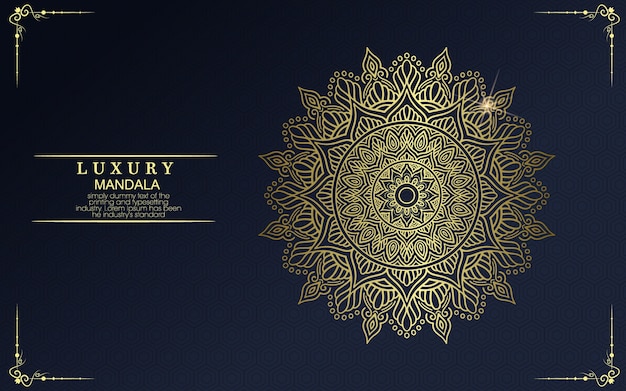 Luxury gold mandala ornate background