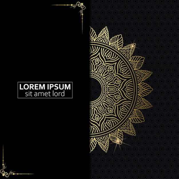 Luxury gold mandala ornate background