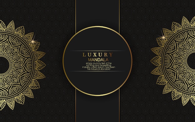 Luxury gold mandala ornate background