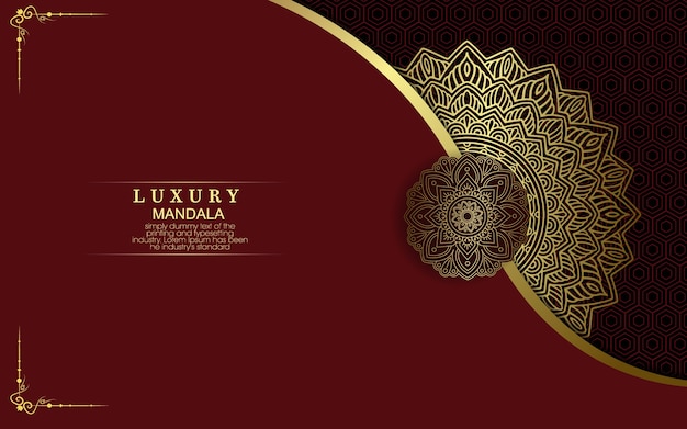 Luxury gold mandala ornate background