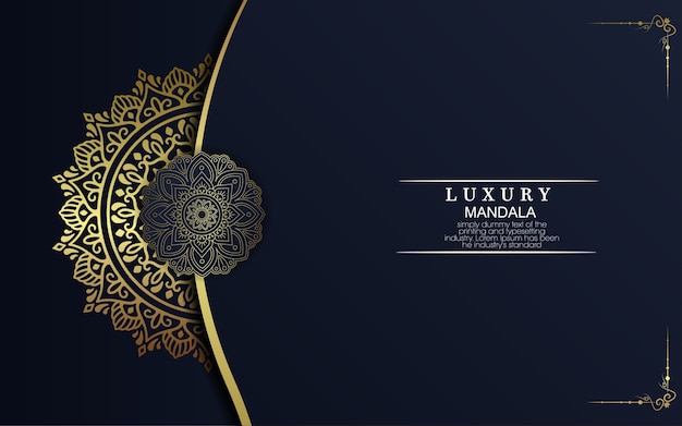 Luxury gold mandala ornate background