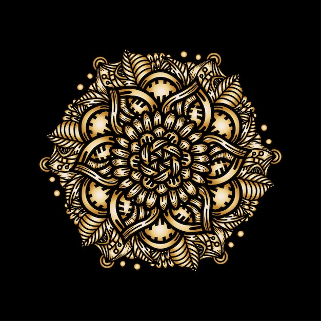 luxury gold mandala pattern ornament