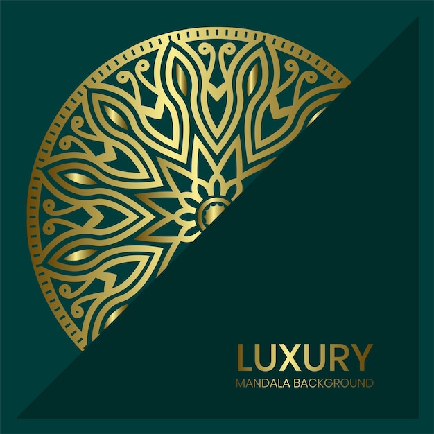 Luxury gold mandala with background design vector