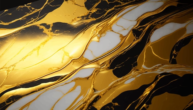 Вектор текстуры роскошного золотого мрамора Панорамный дизайн текстуры мрамора