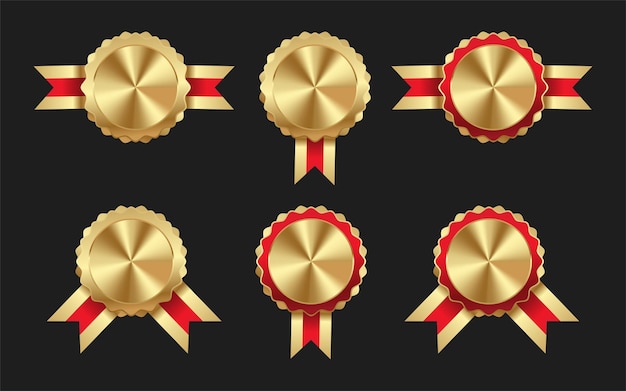 Luxury Gold Medal badge collection set