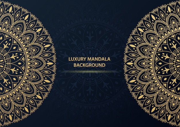 Luxury gold ornamental mandala background.  illustration