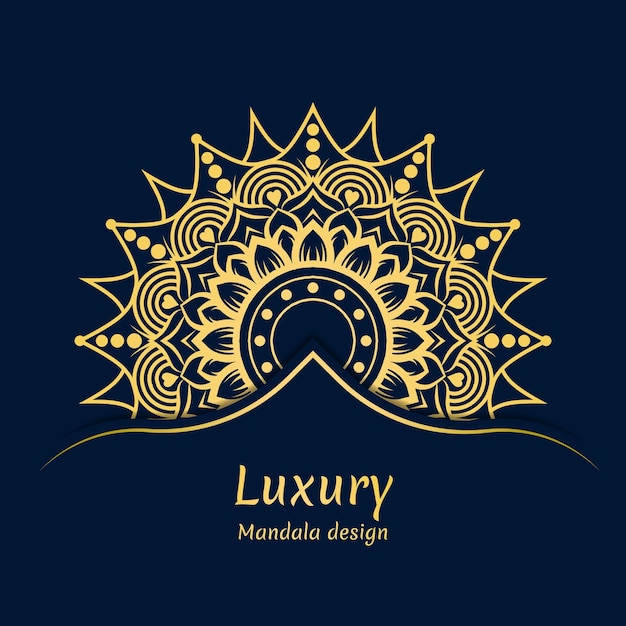 Vector luxury gold ornamental mandala design background