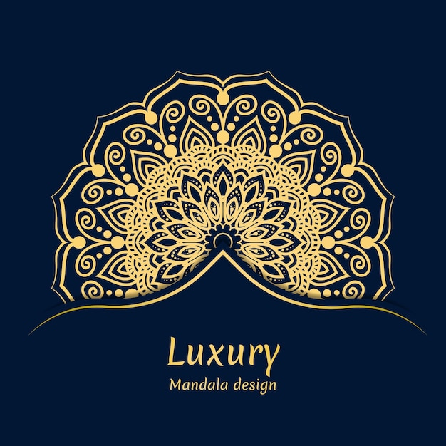 Vector luxury gold ornamental mandala design background