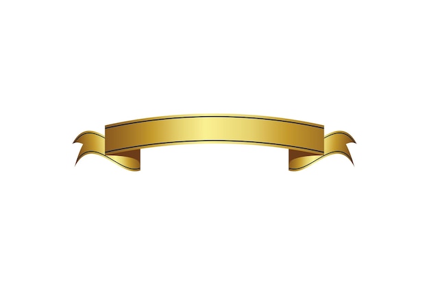 Luxury gold reel ribbon badge illustration