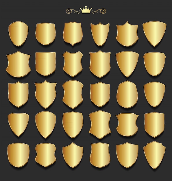 Luxury gold shields
