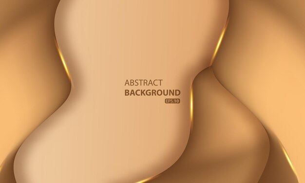 Luxury gold smooth wave background vector