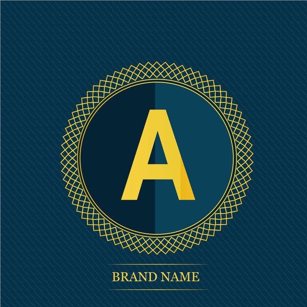 Vector luxury gold template monogram free vector