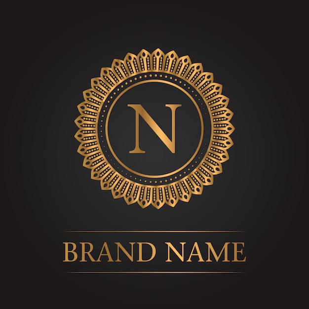 Luxury gold template monogram