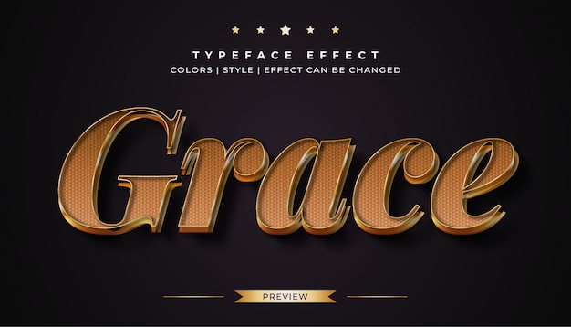 Luxury gold text style effect