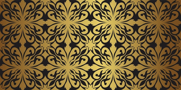 Luxury gold vintage baroque seamless pattern