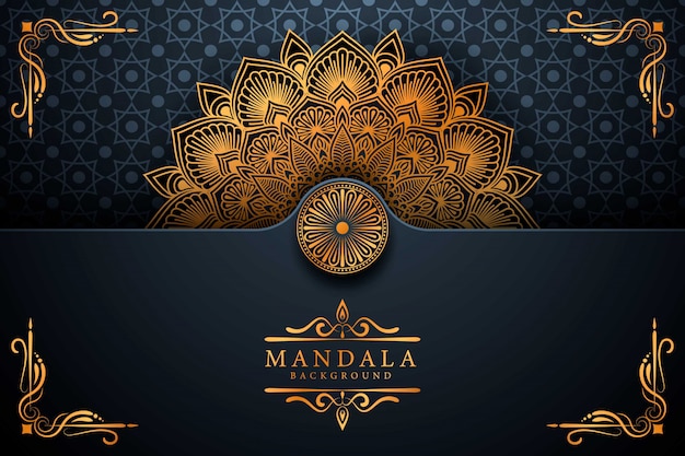 Luxury golden arabesque mandala background