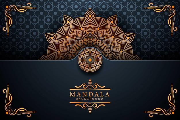 Luxury golden arabesque mandala background