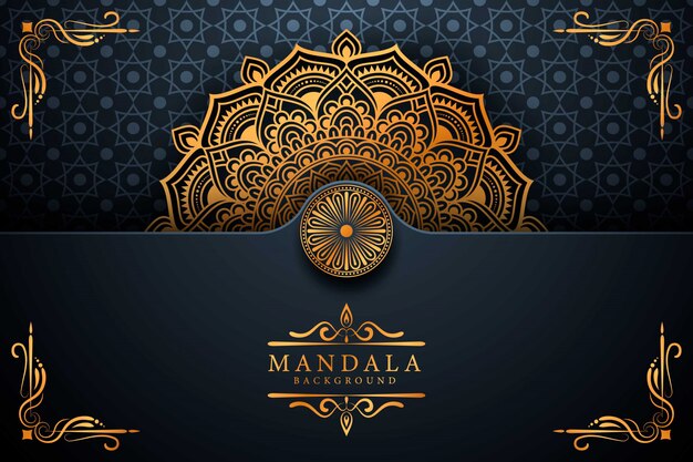 Luxury golden arabesque mandala background