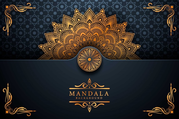 Luxury golden arabesque mandala background