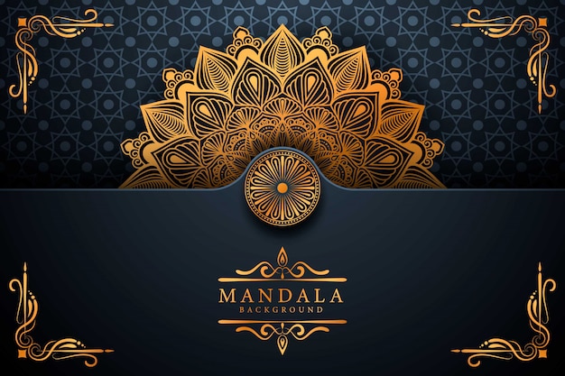 Luxury golden arabesque mandala background