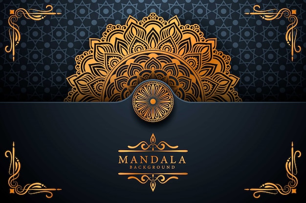 Luxury golden arabesque mandala background