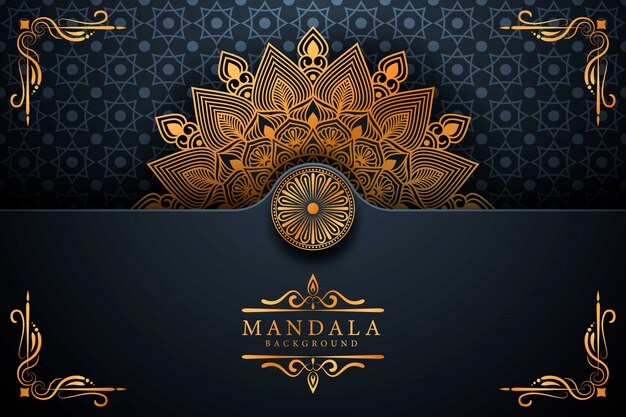 Luxury golden arabesque mandala background