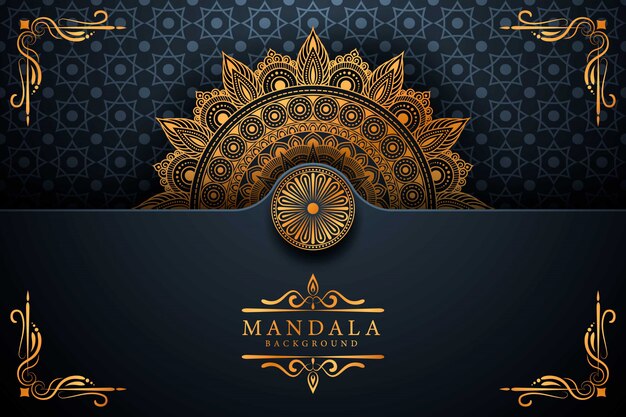 Luxury golden arabesque mandala background