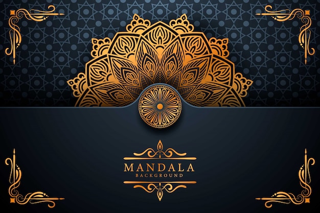 Luxury golden arabesque mandala background