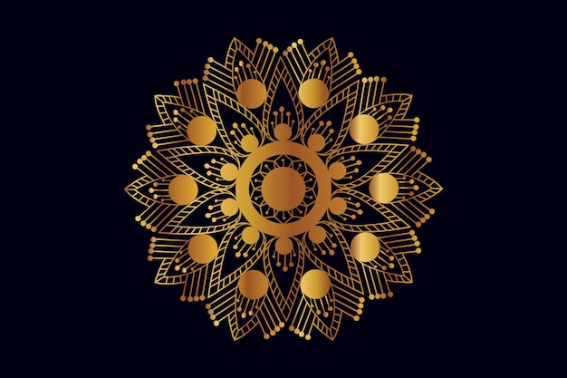 Luxury golden arabesque style mandala pattern background Mandala template for page decoration cards