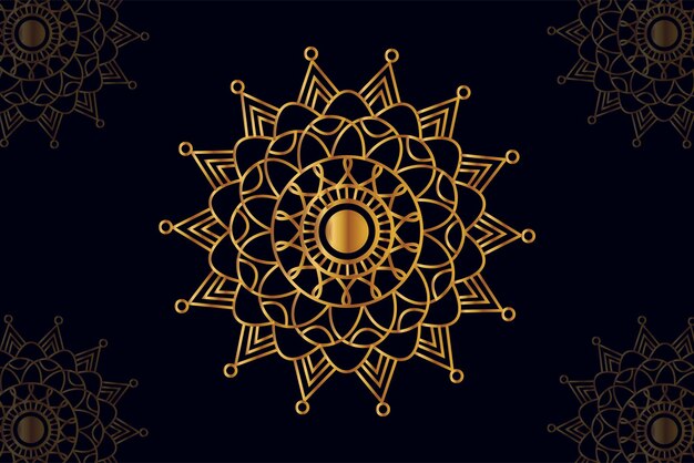 Luxury golden arabesque style mandala pattern background Mandala template for page decoration cards