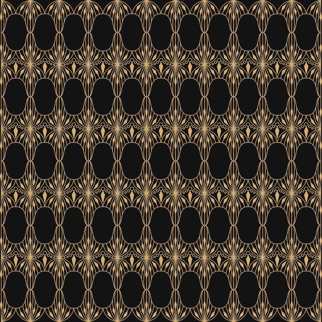 Luxury golden art deco ornamental seamless pattern