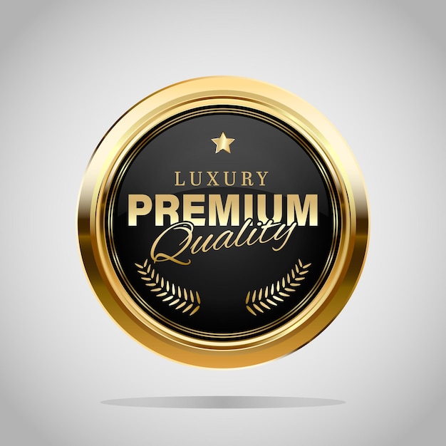 Luxury golden badges and labels Retro vintage circle badge design