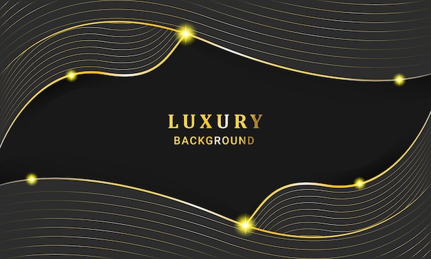 Luxury golden black background for social media design vector