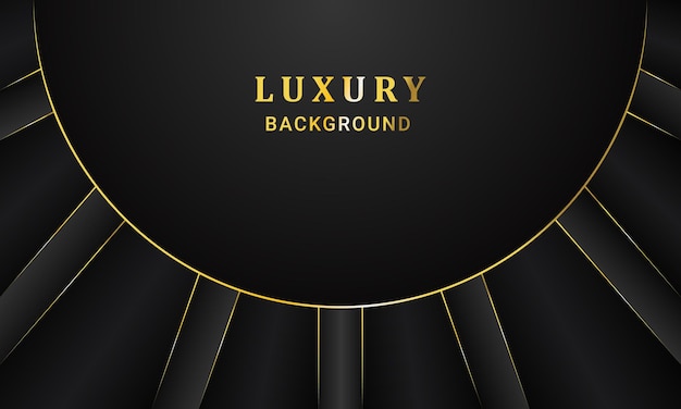 Luxury golden black background for social media design vector