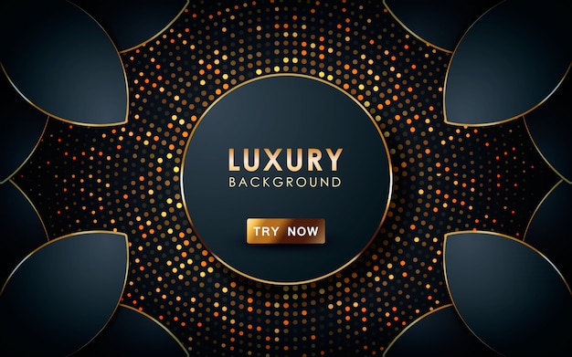 Vector luxury golden and black background