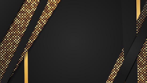 Vector luxury golden and black glitter background