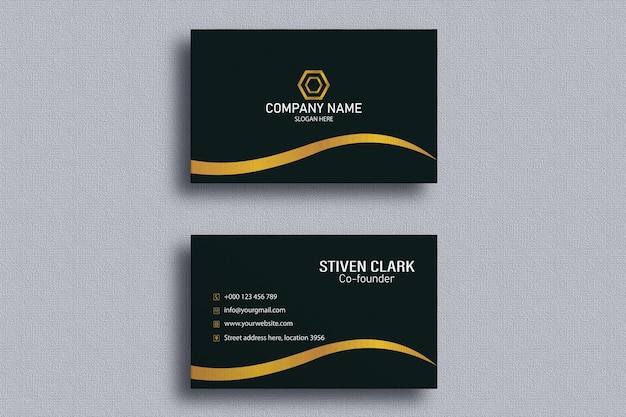 Vector luxury golden business card design