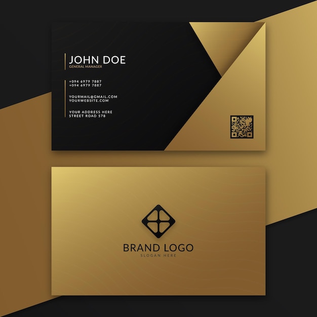 Vector luxury golden business card template