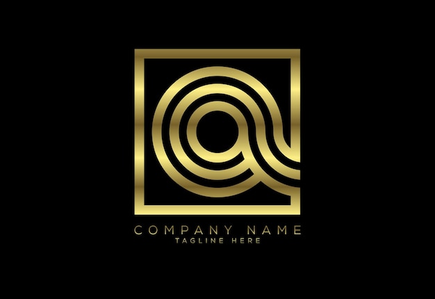 luxury golden color line letter q graphic alphabet symbol for corporate business identity